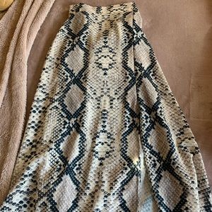 PrettyLittleThing snake print midi skirt
